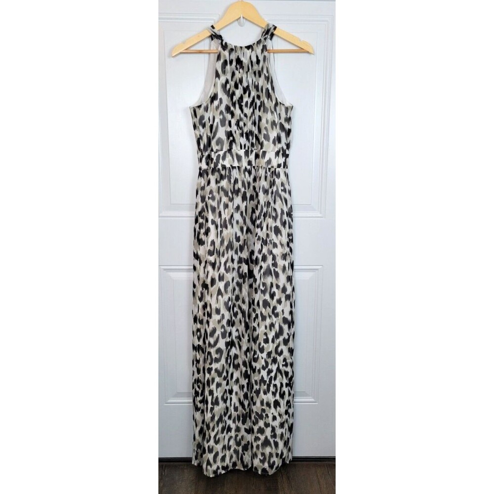 Anne Klein Monochrome Leopard Maxi Dress